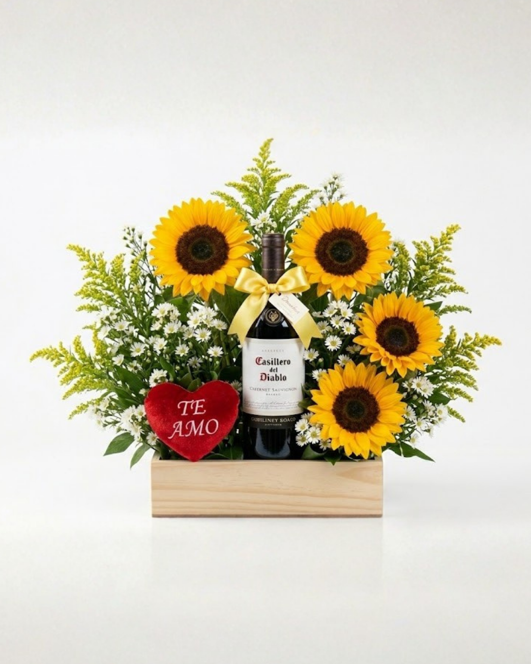 Caja Girasoles, Vino y Amor
