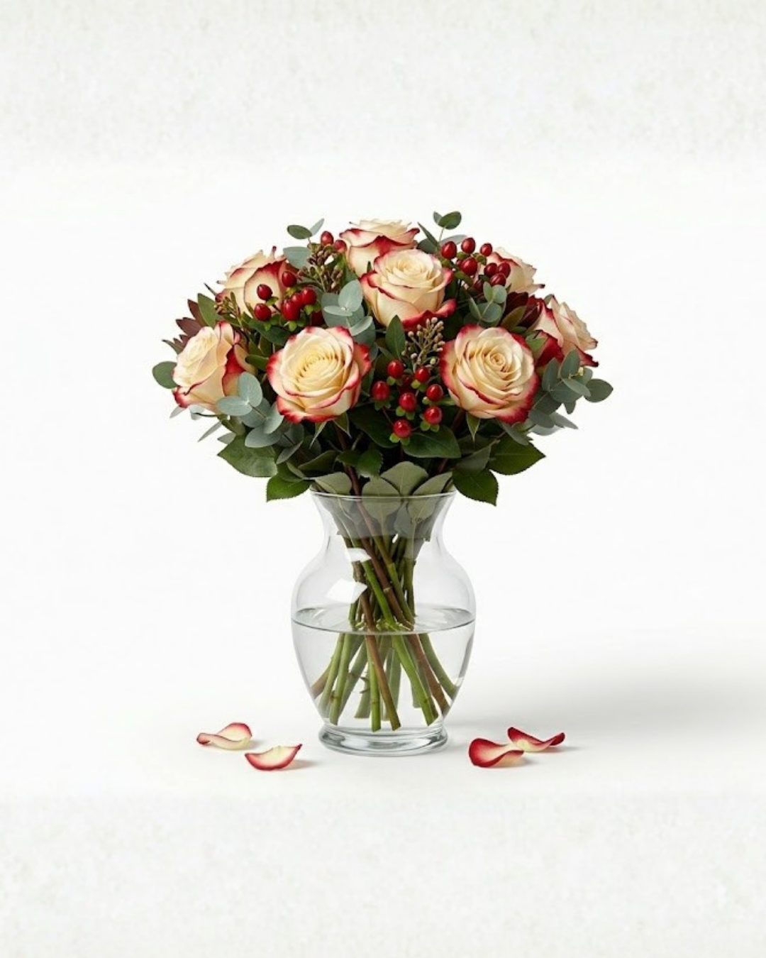 Florero de Rosas Blush