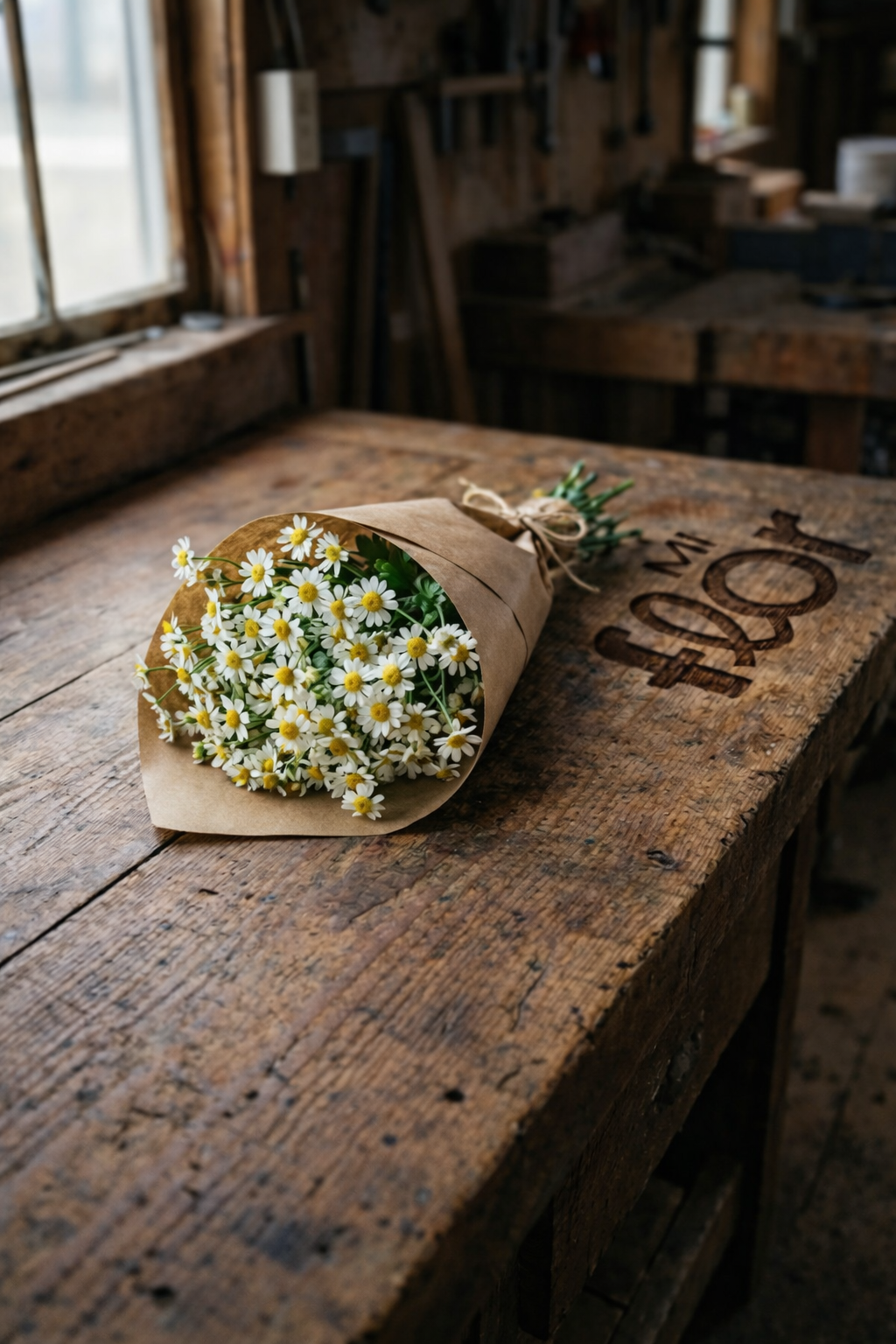 Mini bouquet de margaritas naturales con diseño simple y alegre – Mi Flor