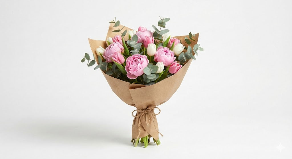 Bouquet Premium de Tulipanes y Peonías - Flores a Domicilio Mi Flor